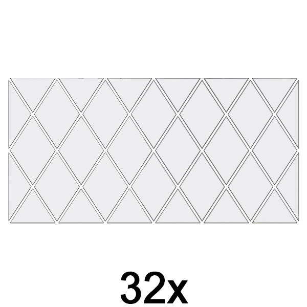 1x Zrkadlové samolepky na stenu (32 kusov) | WALLGEM